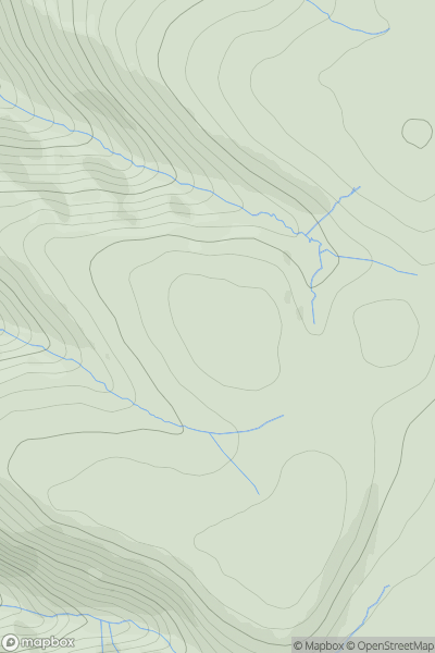 Thumbnail image for A' Bhuidheanach [Loch Ericht to Glen Tromie & Glen Garry] showing contour plot for surrounding peak